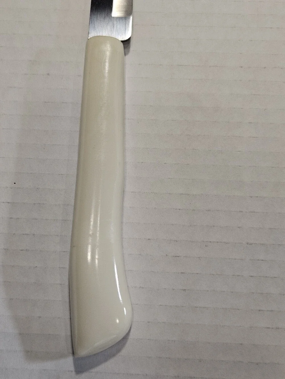 Vtg 1970s BLUE CORNFLOWER Pattern Slicing Knife Non-serrated Household Brand